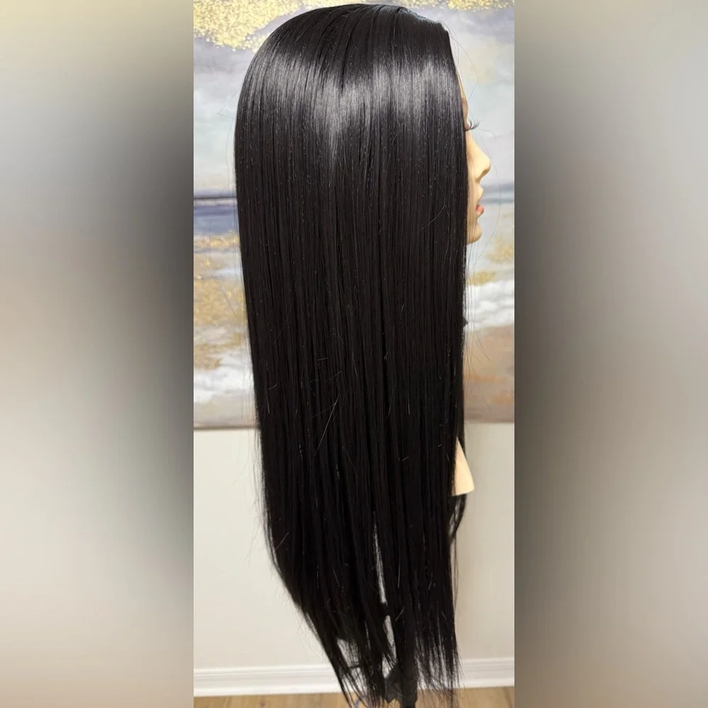 HAIR, 28” Straight, Center Part, Jet Black - Picture 9 of 11
